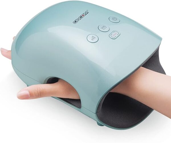 CINCOM hand massager with heat therapy & compression relieves arthritis, carpal tunnel pain & more. It's rechargeable, portable, & FSA/HSA eligible! Arthritis pain relief. Perfect gift for mom.