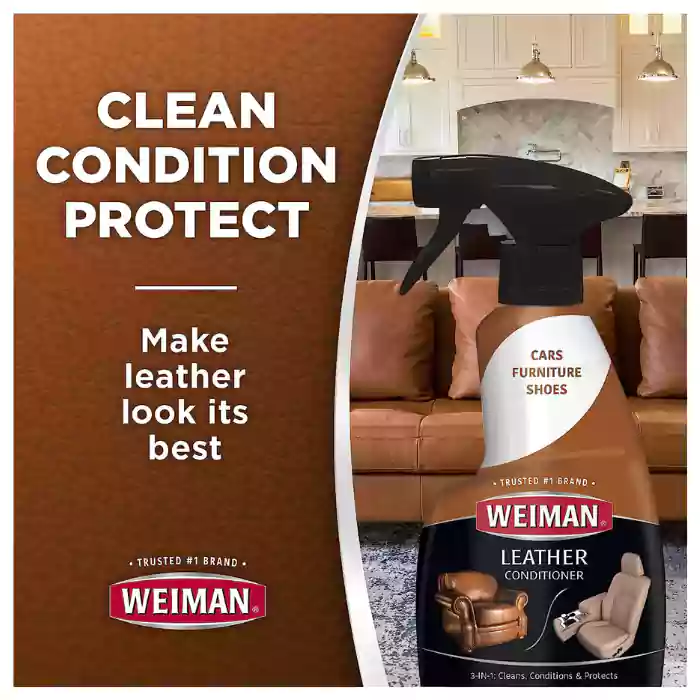  Weiman Leather Cleaner & Conditioner - 22 fl. oz. [6 Pack] Restores Leather Surfaces - UV Protectants Help Prevent Cracking or Fading of Leather Couches, Car Seats, Shoes, Purses 