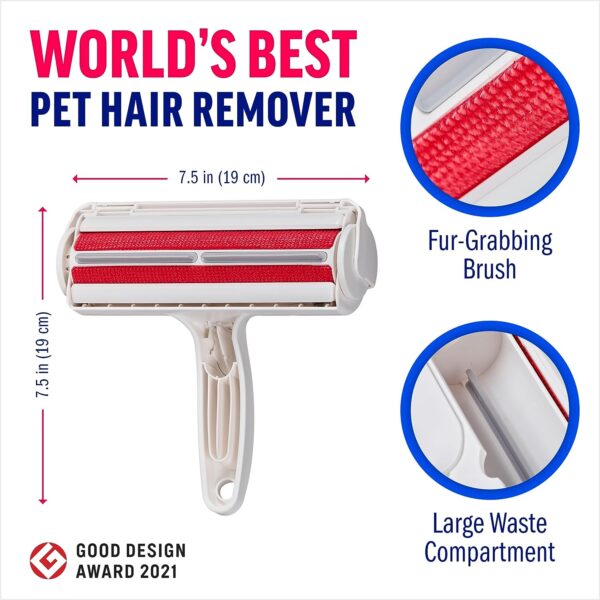 The ChomChom Roller Pet Hair Remover offers a self-cleaning, eco-friendly solution to cat hair removal. Effortlessly remove fur from furniture, clothes, bedding, & more with this reusable pet hair remover. Say goodbye to cat hair and hello to a cleaner home!