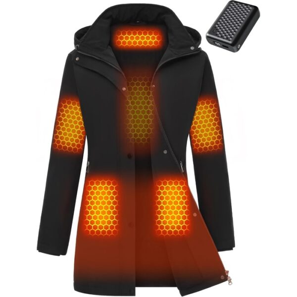 Stay warm and stylish with the Genovega Graphene Women's Heated Jacket. Featuring Graphene Heating Technology, a powerful 12V 18400mAh battery, and windproof, water-repellent fabric, this Women's Heated Jacket delivers unmatched warmth and comfort. Perfect for outdoor adventures, urban outings, and casual wear, it offers adjustable heat settings, USB charging, and a sleek, lightweight design. Experience the best in Women's Heated Outerwear this winter.