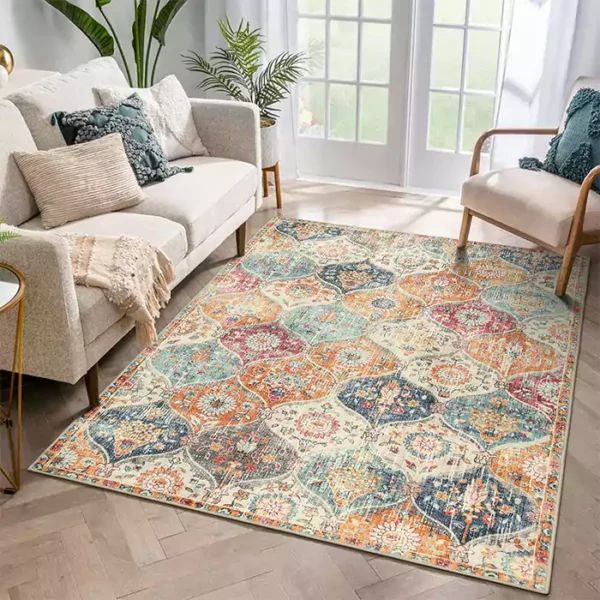 Lahome Moroccan Trellis Area Rugs For Living Room bring effortless style, an oriental accent, & easy care to any room. Washable, non-slip, & perfect for bedrooms, kitchens, entryways, & more!