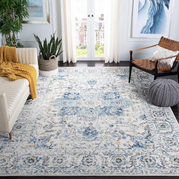 SAFAVIEH Madison Area Rug. SAFAVIEH Madison Rug. Snowflake Medallion Distressed Design, Non-Shedding & Easy Care, Ideal for High Traffic Areas in Living Room, Bedroom. Area Rugs For Living Room. Area Rugs For Bedroom.