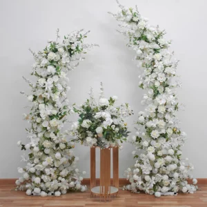 Flower Row Luxury Wedding Background for Elegance and Romance
