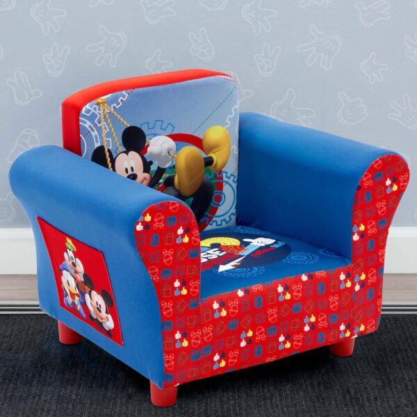 Discover the Disney Mickey Mouse Upholstered Chair by Delta Children – a durable, cozy, and vibrant toddler chair perfect for kids aged 3-6!