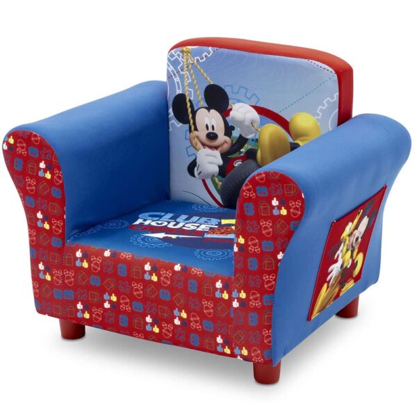 Discover the Disney Mickey Mouse Upholstered Chair by Delta Children – a durable, cozy, and vibrant toddler chair perfect for kids aged 3-6!