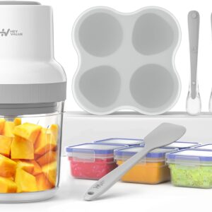 Prep fresh baby meals with ease! HEYVALUE 13-in-1 Baby Food Maker offers BPA-free, safe blending and storage for nutritious, homemade meals.