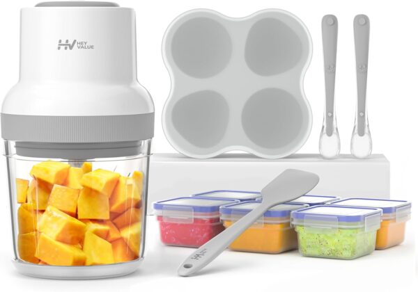 Prep fresh baby meals with ease! HEYVALUE 13-in-1 Baby Food Maker offers BPA-free, safe blending and storage for nutritious, homemade meals.