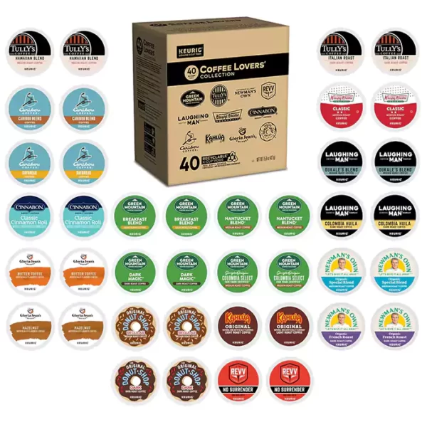 Keurig Coffee Lovers' Collection Sampler Pack, Single-Serve K-Cup Pods, Compatible with all Keurig 1.0/Classic, 2.0 and K-Café Coffee Makers, Variety Pack, 40 Count