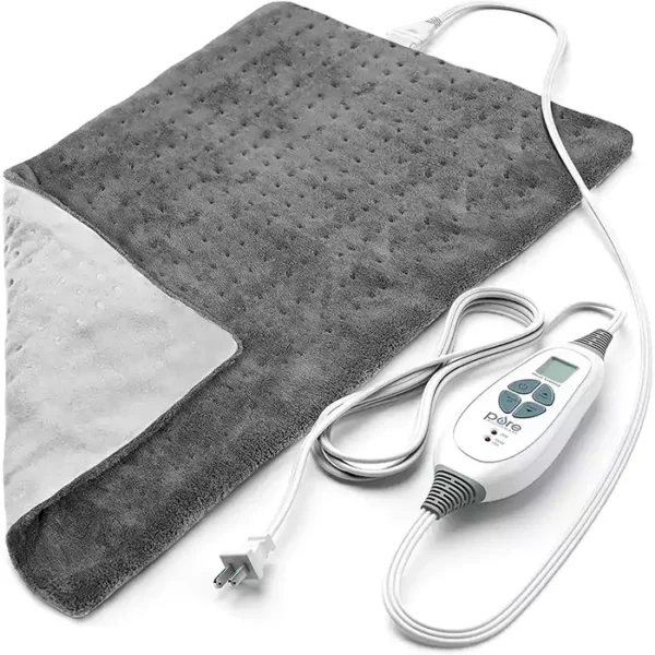 Pure Enrichment Heating Pad, large (12" x 24") with 6 heat settings and a moist heat option, provides powerful relief for back pain, cramps, & muscle soreness. Machine washable & auto-off. FSA/HSA eligible. Back Pain Relief. Arthritis pain relief. Heat Therapy.