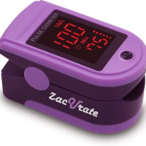 Zacurate Pro Series 500DL Fingertip Pulse Oximeter Mystic Purple - Monitor SpO2 & pulse rate easily with the Zacurate Pro 500DL Fingertip Pulse Oximeter. This clinically accurate & FDA-cleared fingertip pulse oximeter is portable & ideal for athletes, travelers, & anyone concerned about their health. Includes batteries, lanyard, & case.