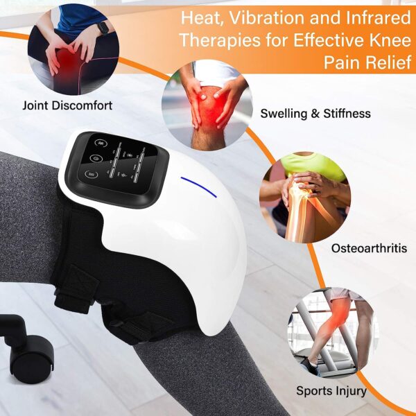 Discover the FORTHiQ Knee Massager Smart, combining heat, red light, and massage therapy. Cordless, portable, and perfect for knee pain relief!