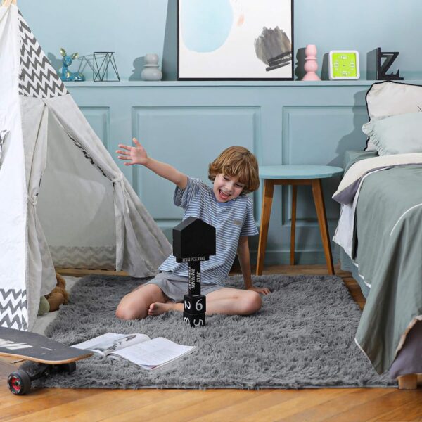 Transform your space with the Ophanie Area Rugs. Soft, cozy, non-slip, kid-friendly, and stylish addition to any room, it's perfect for bedrooms, living rooms, dorms, and nurseries. Easy to clean, affordable, and eco-friendly. Enjoy the ultimate comfort and style in your home. Indoor Floor Rug for Kids Girls Boys, Home Decor Aesthetic, Dorm Nursery Gray.