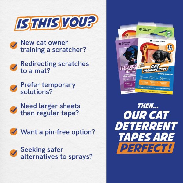 Panther Armor Cat Scratch Deterrent Tape 24 Mega pack