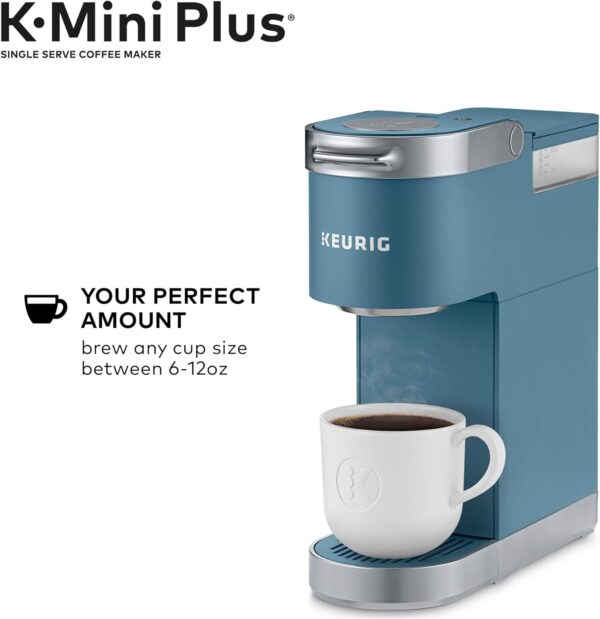 The Keurig K-Mini Plus  single-serve coffee maker brews delicious coffee in minutes, offers multiple cup sizes, and has a strong brew option. Compact size, built-in pod storage, & travel mug-friendly.5-inch Brewer, 6 to 12 Pound Brew Size, K-Cup Pods, and Cord Storage. Enjoy endless coffee, tea, & cocoa varieties! A coffee lover gifts.