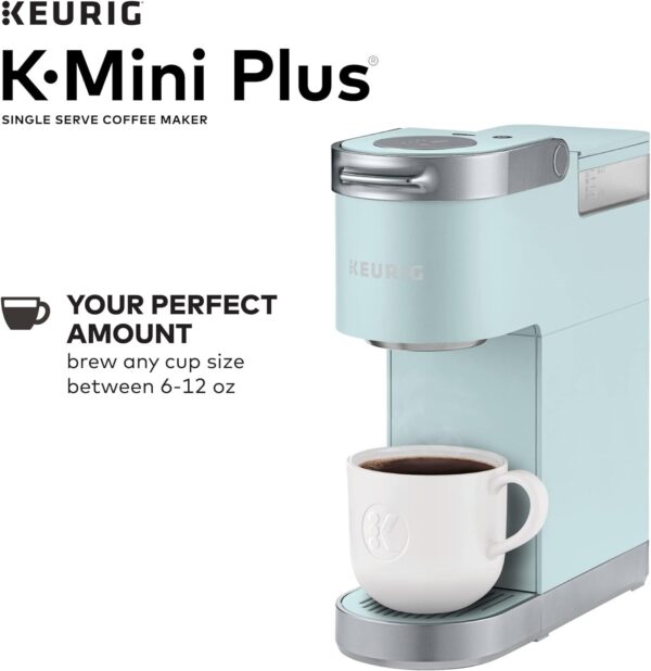 The Keurig K-Mini Plus  single-serve coffee maker brews delicious coffee in minutes, offers multiple cup sizes, and has a strong brew option. Compact size, built-in pod storage, & travel mug-friendly.5-inch Brewer, 6 to 12 Pound Brew Size, K-Cup Pods, and Cord Storage. Enjoy endless coffee, tea, & cocoa varieties! A coffee lover gifts.