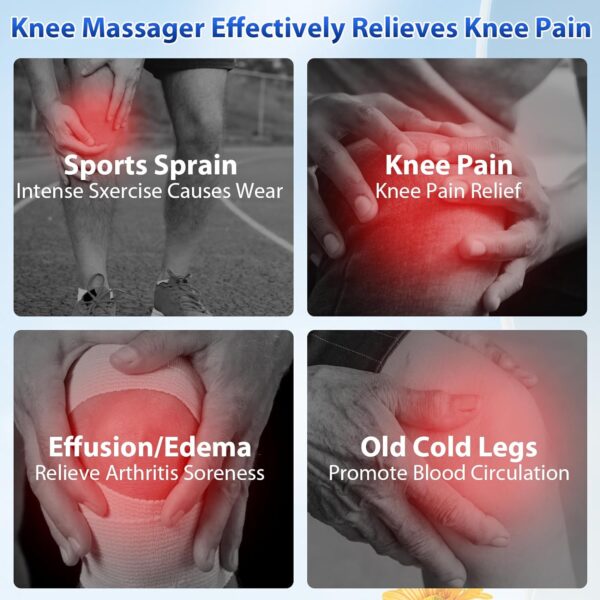 Ouvby Knee Massager uses heat & vibration to relieve knee pain, stiffness & improve circulation. It's adjustable, portable, rechargeable, & features an LED display. Knee pain relief. Arthritis pain relief. A perfect gift for mom.