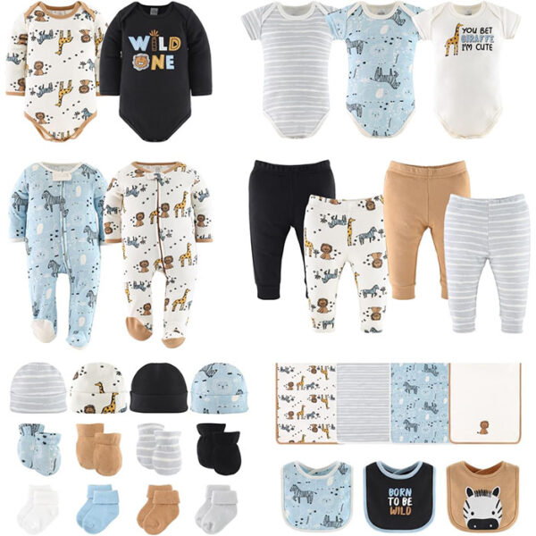 Peanutshell Newborn Clothing Essentials Set: This 30-piece set features everything you need (clothes, linens, and accessories) for 0–3 months, all made from soft, breathable 100% cotton. Perfect baby shower gift or welcome home outfit! Great newborn baby gift ideas! Newborn baby essentials.