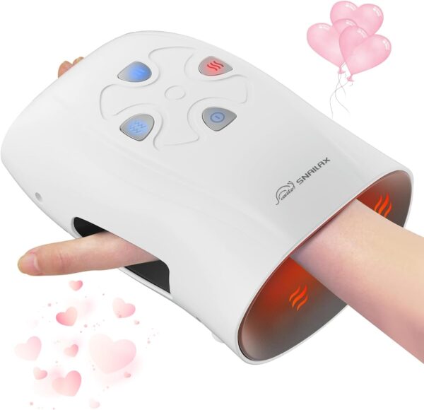 Snailax Hand Massager: Heat therapy, compression, & vibration combine for a customizable massage experience. Wireless, rechargeable, & multi-mode for ultimate comfort. Perfect for arthritis, carpal tunnel & more! Arthritis pain relief. Perfect Gift for Mom.