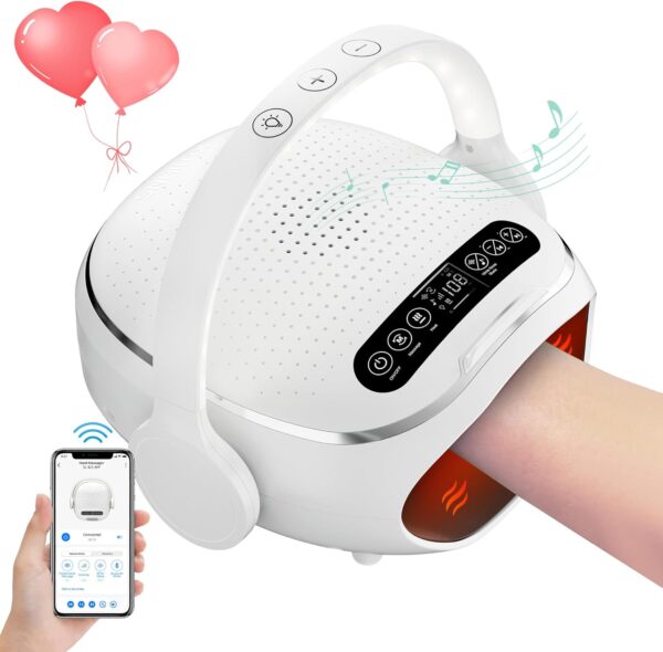 Snailax Hand Massager: Heat therapy, compression, & vibration combine for a customizable massage experience. Wireless, rechargeable, & multi-mode for ultimate comfort. Perfect for arthritis, carpal tunnel & more! Arthritis pain relief. Perfect Gift for Mom.