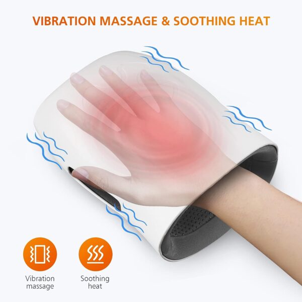 Snailax Hand Massager: Heat therapy, compression, & vibration combine for a customizable massage experience. Wireless, rechargeable, & multi-mode for ultimate comfort. Perfect for arthritis, carpal tunnel & more! Arthritis pain relief. Perfect Gift for Mom.