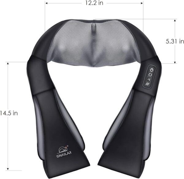 The Snailax Shiatsu Neck Massager with Heat offers deep tissue massage, soothing heat, & adjustable intensity for neck, shoulder, back, & leg pain relief. Portable & ideal for home, office, or car! Neck and Shoulder Massager. Back Massager. Electric Massager. Heat Therapy. Perfect Gift For Mom.