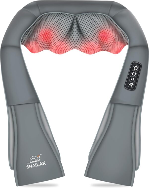 The Snailax Shiatsu Neck Massager with Heat offers deep tissue massage, soothing heat, & adjustable intensity for neck, shoulder, back, & leg pain relief. Portable & ideal for home, office, or car! Neck and Shoulder Massager. Back Massager. Electric Massager. Heat Therapy. Perfect Gift For Mom.