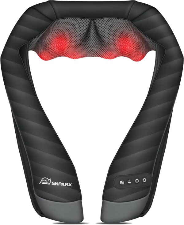 The Snailax Shiatsu Neck Massager with Heat offers deep tissue massage, soothing heat, & adjustable intensity for neck, shoulder, back, & leg pain relief. Portable & ideal for home, office, or car! Neck and Shoulder Massager. Back Massager. Electric Massager. Heat Therapy. Perfect Gift For Mom.