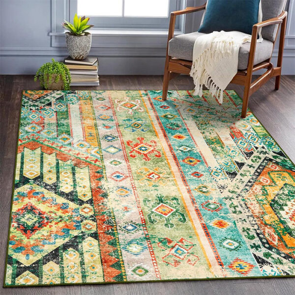 The Wonnitar Boho Tribal Area Rugs for Living Room bring chic boho style & easy care to any room. ️ Ultra-thin, soft, stain-resistant, pet-friendly, Machine washable, & with a luxurious flannel feel, they're perfect for living rooms, bedrooms, kitchens, & more! 