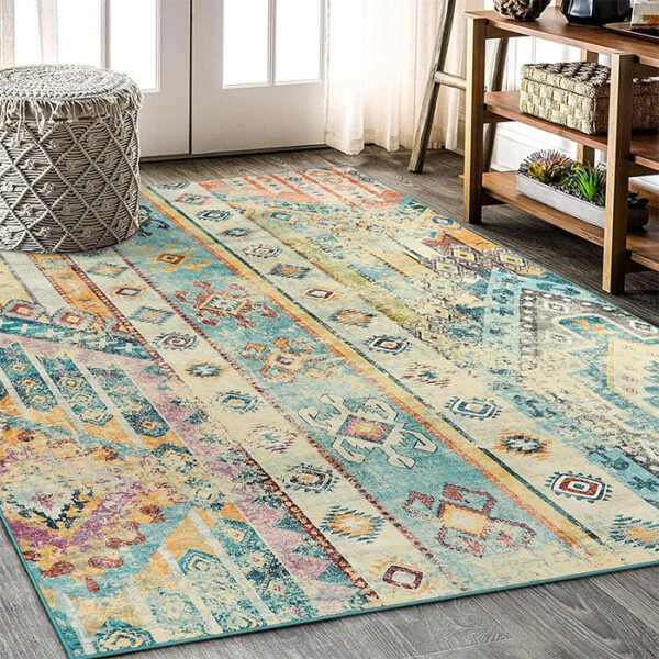 The Wonnitar Boho Tribal Area Rugs for Living Room bring chic boho style & easy care to any room. ️ Ultra-thin, soft, stain-resistant, pet-friendly, Machine washable, & with a luxurious flannel feel, they're perfect for living rooms, bedrooms, kitchens, & more! 