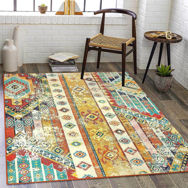 The Wonnitar Boho Tribal Area Rugs for Living Room bring chic boho style & easy care to any room. ️ Ultra-thin, soft, stain-resistant, pet-friendly, Machine washable, & with a luxurious flannel feel, they're perfect for living rooms, bedrooms, kitchens, & more! 