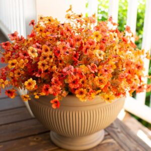 Florisso Artificial Flowers Fake Plants. These UV-resistant, low-maintenance faux flowers offer realistic beauty for your porch, patio, or indoor spaces. Perfect for seasonal outdoor décor.