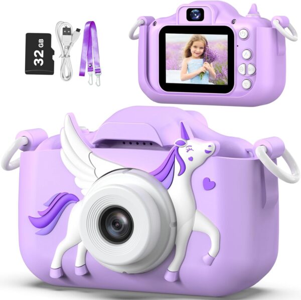 Capture creativity with the Goopow Kids Digital Camera! This perfect gift for kids ages 3-9 features selfie mode and a durable, shockproof design!