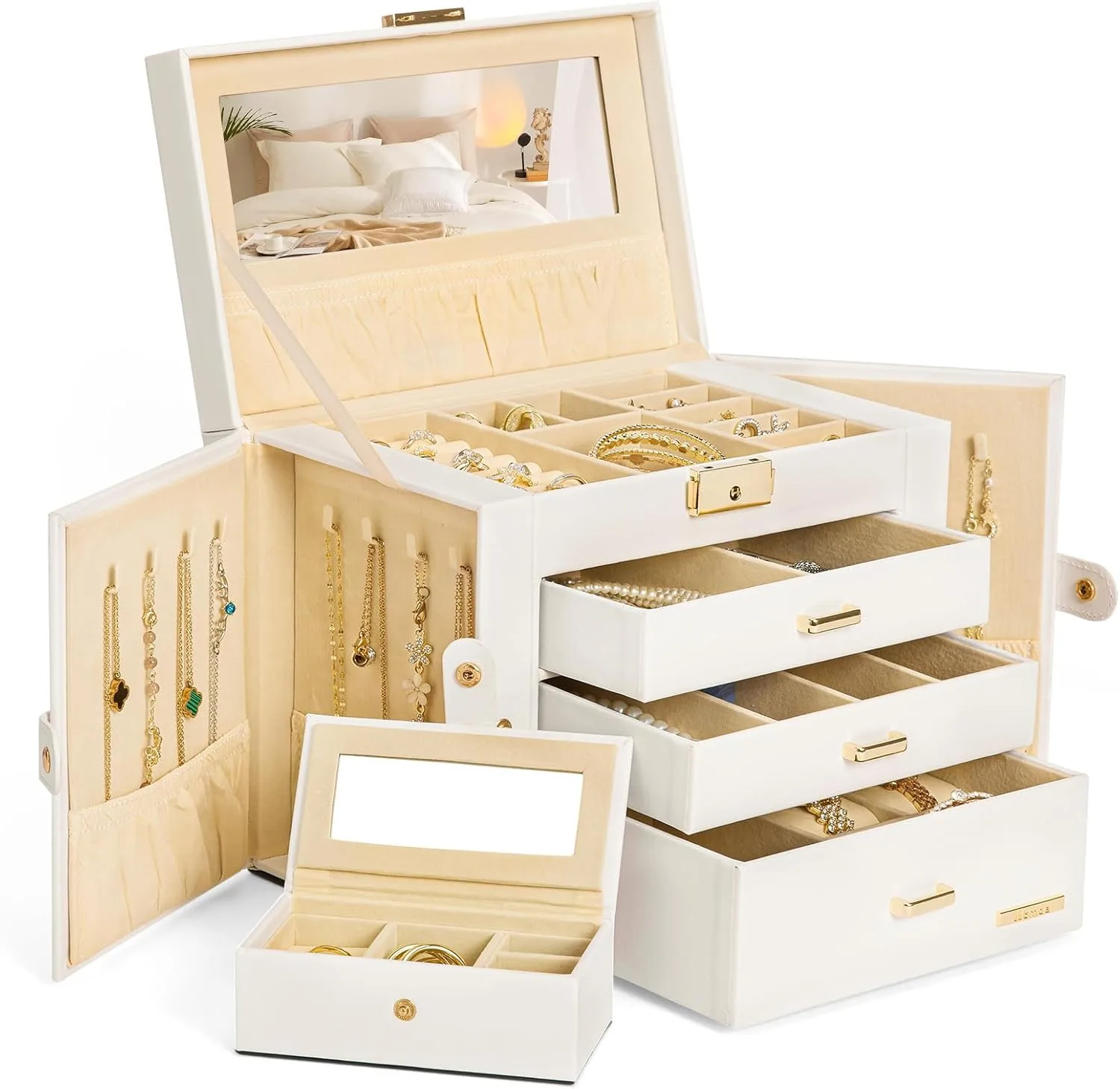 homde 2 in 1 Jewelry Box for Women – Jewelry Organizer