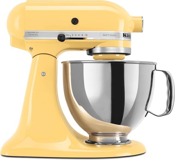 Discover the KitchenAid Artisan Series 5 Quart Tilt Head Stand Mixer: Durable, versatile, stainless steel bowl, pouring shield. Best kitchen appliance!