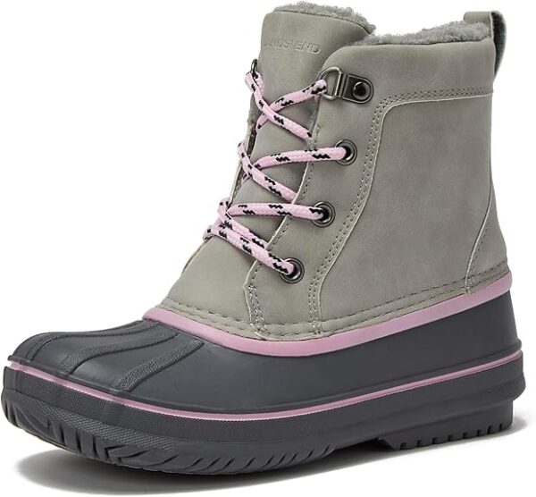 Waterproof and cozy, Lands' End Wynn Snow Boots for Kids Girls Boys ensure comfort and style. Ideal for school, snow days, and winter fun!