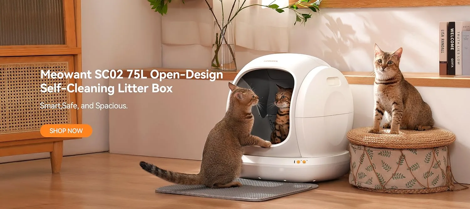 MeoWant Self-Cleaning Cat Litter Box MW-SC02 75L Extra Large