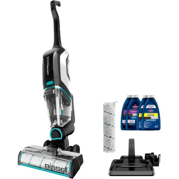 Revolutionize cleaning with the BISSELL CrossWave Cordless Max. Cordless, pet-friendly, and multi-surface, it vacuums and mops simultaneously.