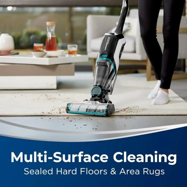 Revolutionize cleaning with the BISSELL CrossWave Cordless Max. Cordless, pet-friendly, and multi-surface, it vacuums and mops simultaneously.