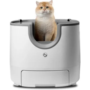 FuroomateCare F8 self-cleaning litter box: large capacity, open-top, multi-cat safe, auto scooping. Shop now at HomeWell-Being.