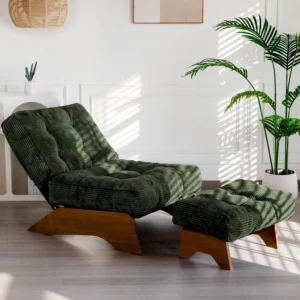 MAXYOYO Accent Chair with Ottoman: Stylish Recliner Comfort